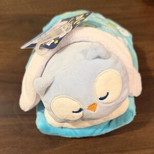 Brand New Kawaii Glow in the Dark Blue Sleeping Owl Plushie